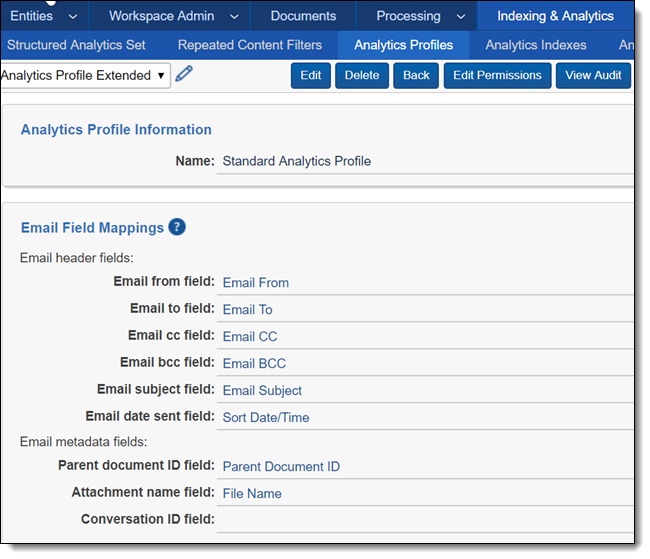 Email field mappings