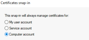 Select Computer Account