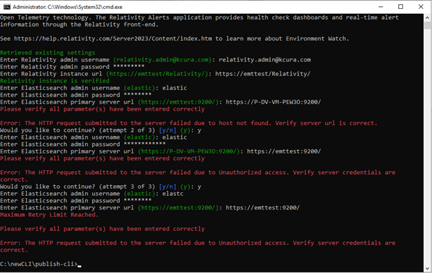 Elasticsearch Max Attempts Reached