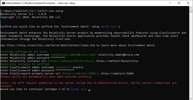 Elasticsearch Unauthorized Error