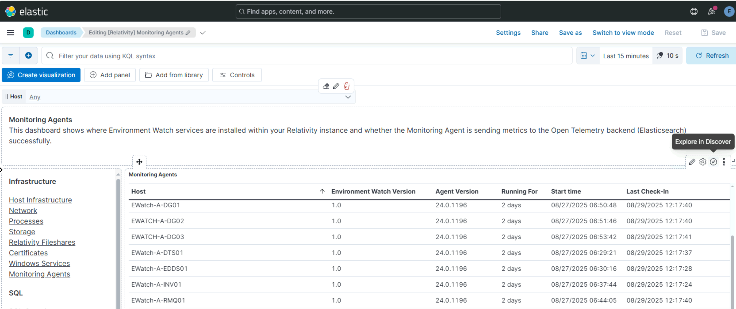 Screenshot: Discover view 01