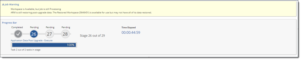 Processing warning message