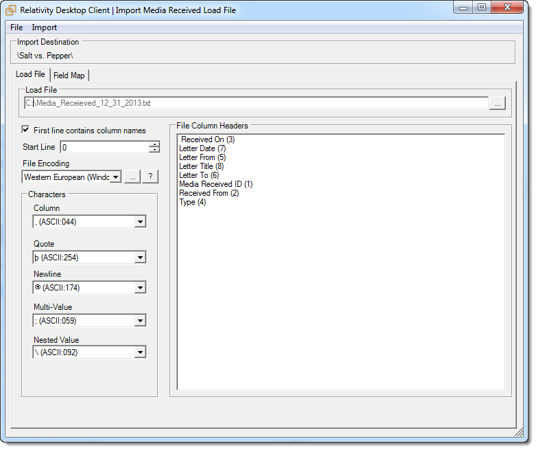 Importing data into a Relativity Dynamic Object