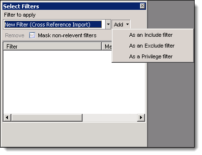 Filter to apply box in Matter Inspector window