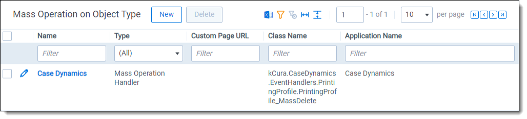 Viewing a created mass operation