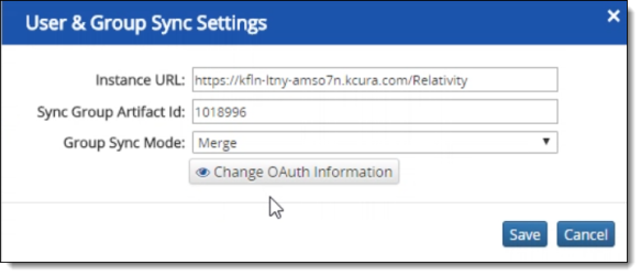 User and Group Sync Settings