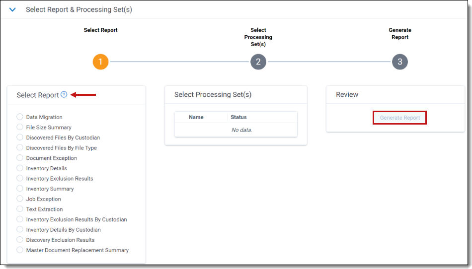 Generate report button