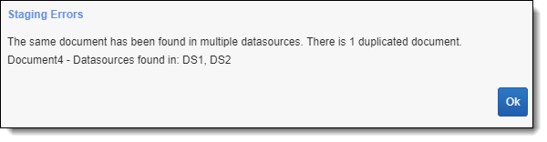 Staging Errors