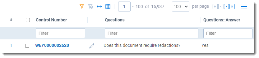 Click to expand Documents view showing questions