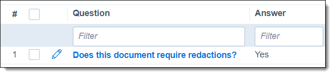 Click to expand Questions tab grid